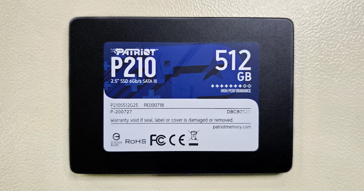 Patriot P210 512GB – když SSD čte jen půl gigabajtu a pak se zasekne